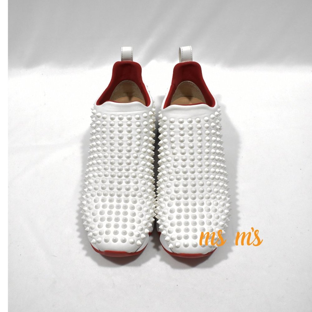 NIB CHRISTIAN LOUBOUTIN SPIKE DONNA FLAT sneaker - Picture 4 of 8